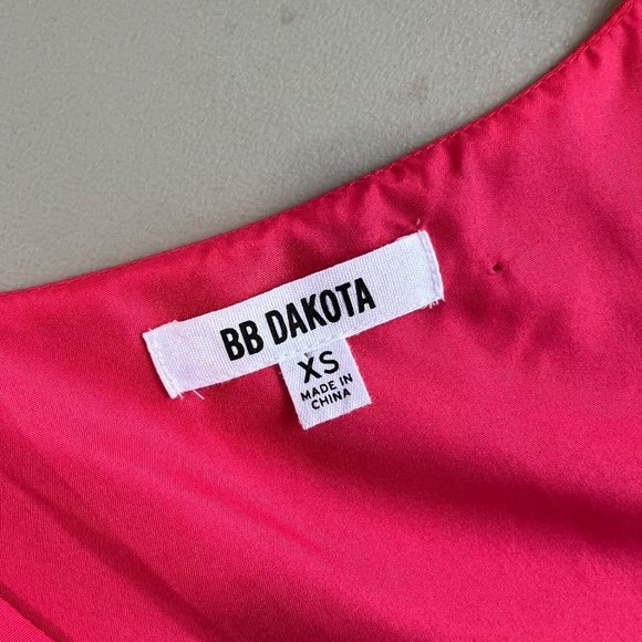 BB Dakota Sundowner Hammered Crepe Dress Women XS Button Front Boho Chic Relaxed - Picture 4 of 8